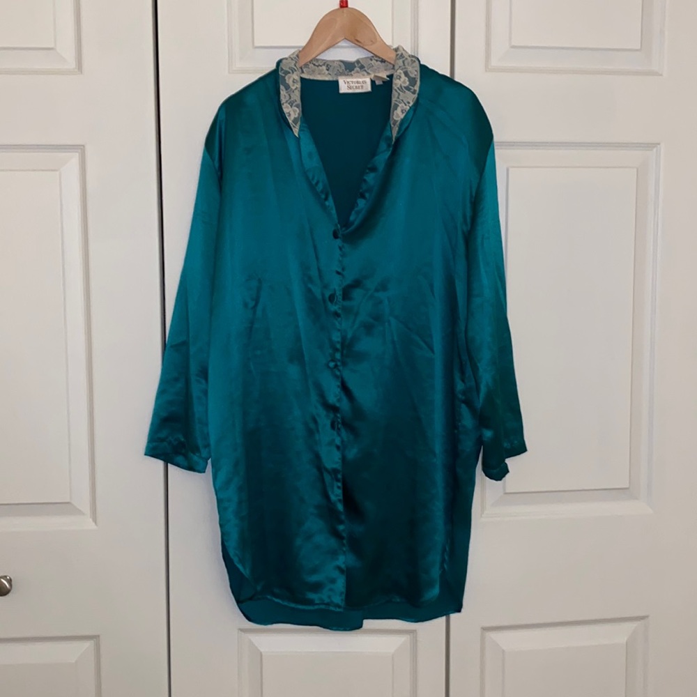 Victoria secret satin sleeping gown vintage